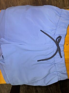 ZYIA Blue Active Shorts with Black Waistband